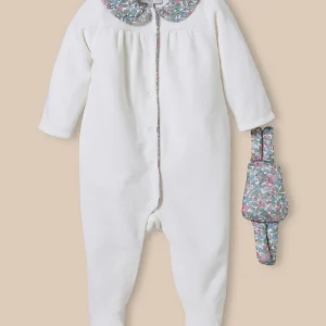 Dors-bien en velours et tissu Liberty + doudou