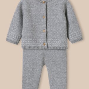 Ensemble jacquard bébé en laine