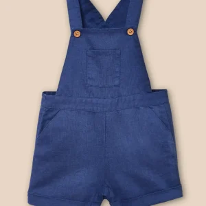 Salopette courte Bébé lin et coton