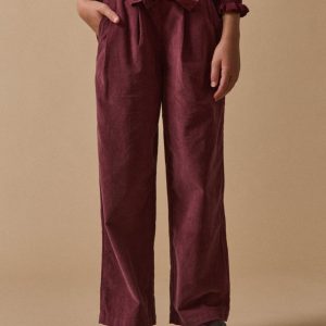 Pantalon large Fille en velours