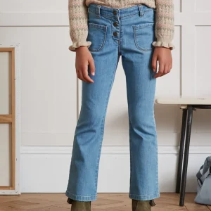 Pantalon flare Fille en denim