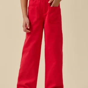 Pantalon droit Fille en denim