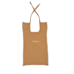 Bavoir long en gaze de coton