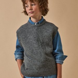 Pull sans manches en laine garçon
