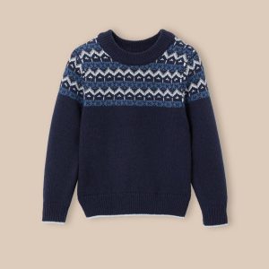 Pull lambswool jacquard Garçon