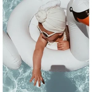 Turban noeud fleur en jersey uni