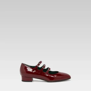 Ariana - Ballerines babies cuir verni bordeaux