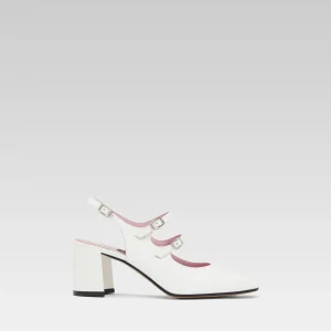 Banana - Babies slingback cuir verni blanc