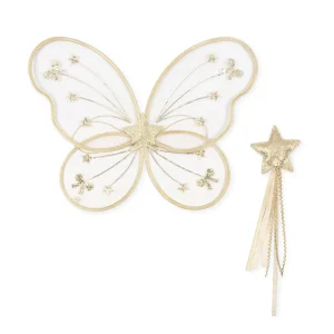 Ailes de papillon et Baguette doré