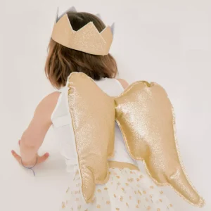Ailes d'ange or à paillettes