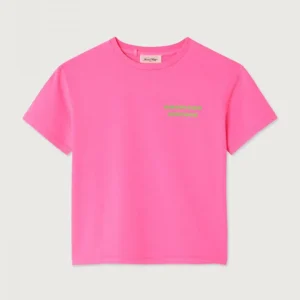 American Vintage : Tee-shirt Fizvalley Rose Fluo