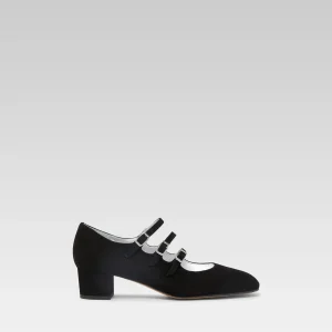 Kina - Escarpins babies cuir velours noir