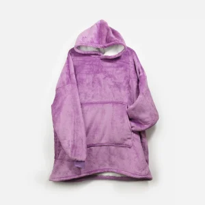 Couverture à capuche mauve
