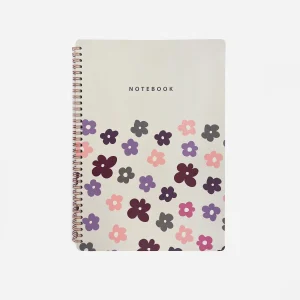 Cahier fleuri à spirale