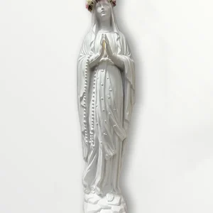 Vierge 25 cm couronnée fleurie 💒
