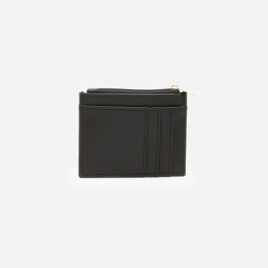 Petit porte-cartes noir avec fermeture éclair