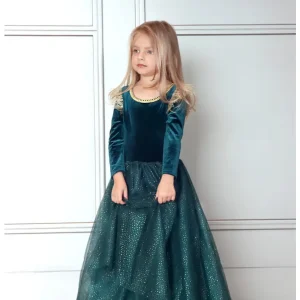 Robe de princesse bleu nuit