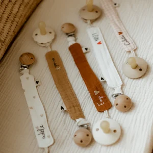 Attache tétine Gaze de coton 🖤