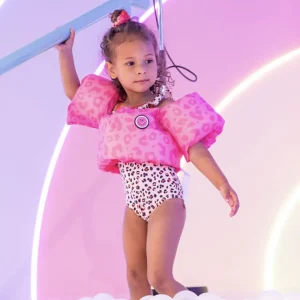 Gilet de natation rose 2-6 ans