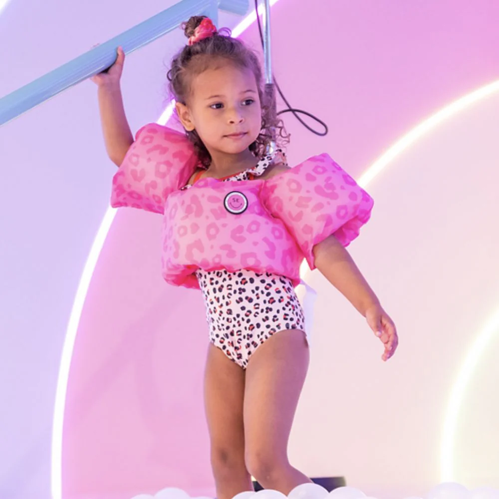 Gilet de natation rose 2-6 ans