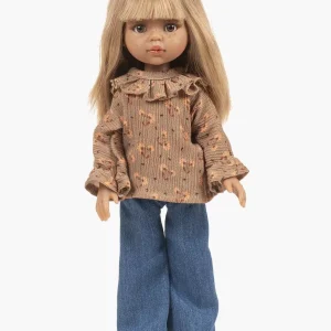 Amigas - Ensemble top blouse Rosalie en crépon Éloïse et jean bleu foncé