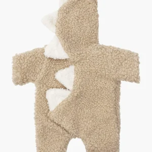 Babies – Combinaison Dino en bouclette beige et ses chaussons