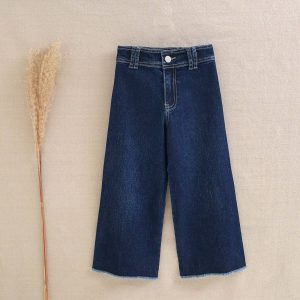 Pantalon long pour fille, culotte en jean