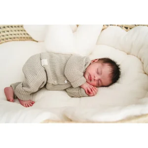 Pantalon bebe canale ivoire