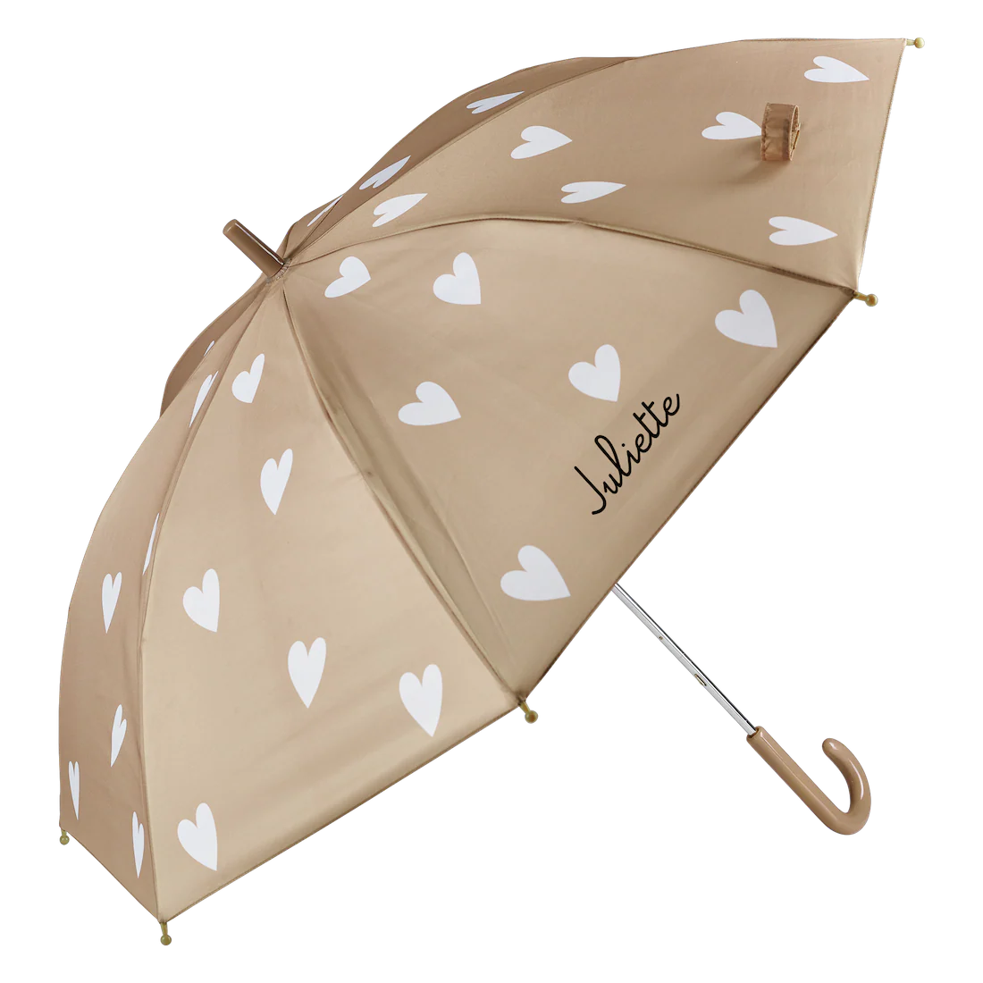 Parapluie beige à coeurs – Image 7