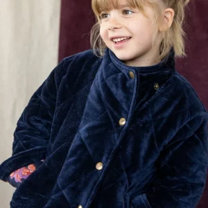 Veste Kapura Velours Lisse Navy